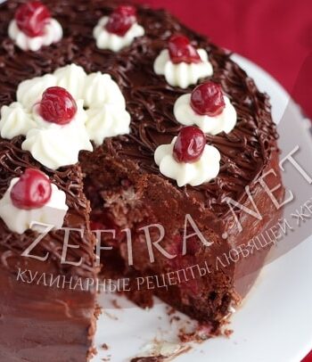 Шоколадный торт с вишней «Шкатулка» Красивый и вкусный торт с ягодами