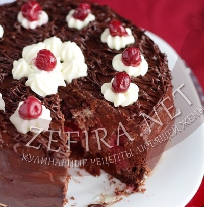 Шоколадный торт с вишней «Шкатулка» Красивый и вкусный торт с ягодами