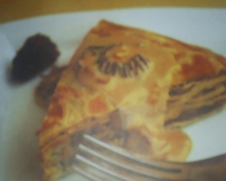 Блинчатый пирог с грибами