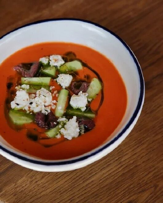 Греческий томатный суп с фетой